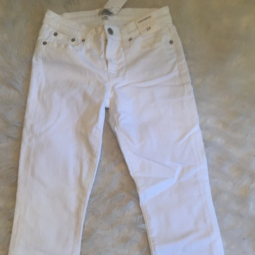 J. Crew 8" Toothpick Jean in White